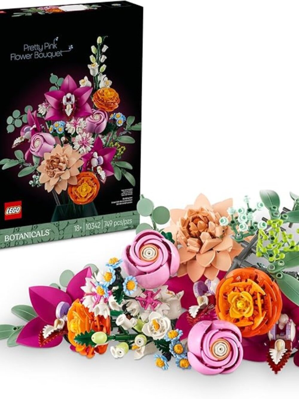 LEGO Botanicals Pretty Pink Flower Bouquet (10342) - Adult Building Set - NEW